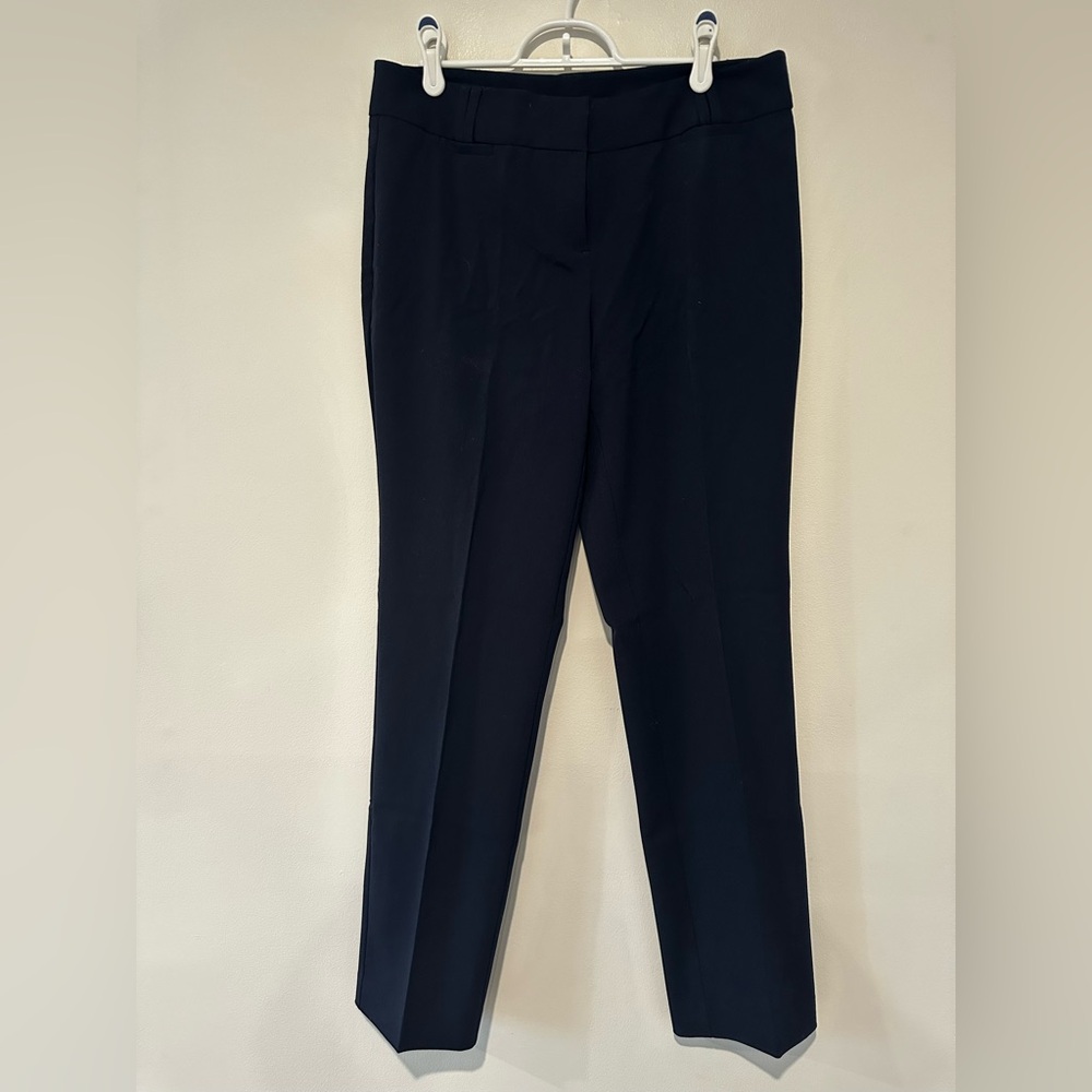 Anne Klein Classic Navy Blue Straight Leg Pants